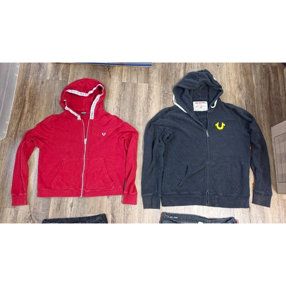 True Religion Men’s Clothing Lot (Hoodies XL, Jeans 33, & Shorts 28)